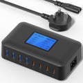 Binamao 200W USB C Charging Station | 8-Port Hub with LCD Screen