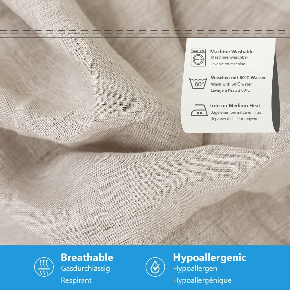Simple&Opulence 100% Pure Linen Fitted Sheet | 35cm Deep Pocket - King