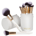 OMANIAC Professional Makeup Brushes Set | 12Pcs Pearl Flash Handles