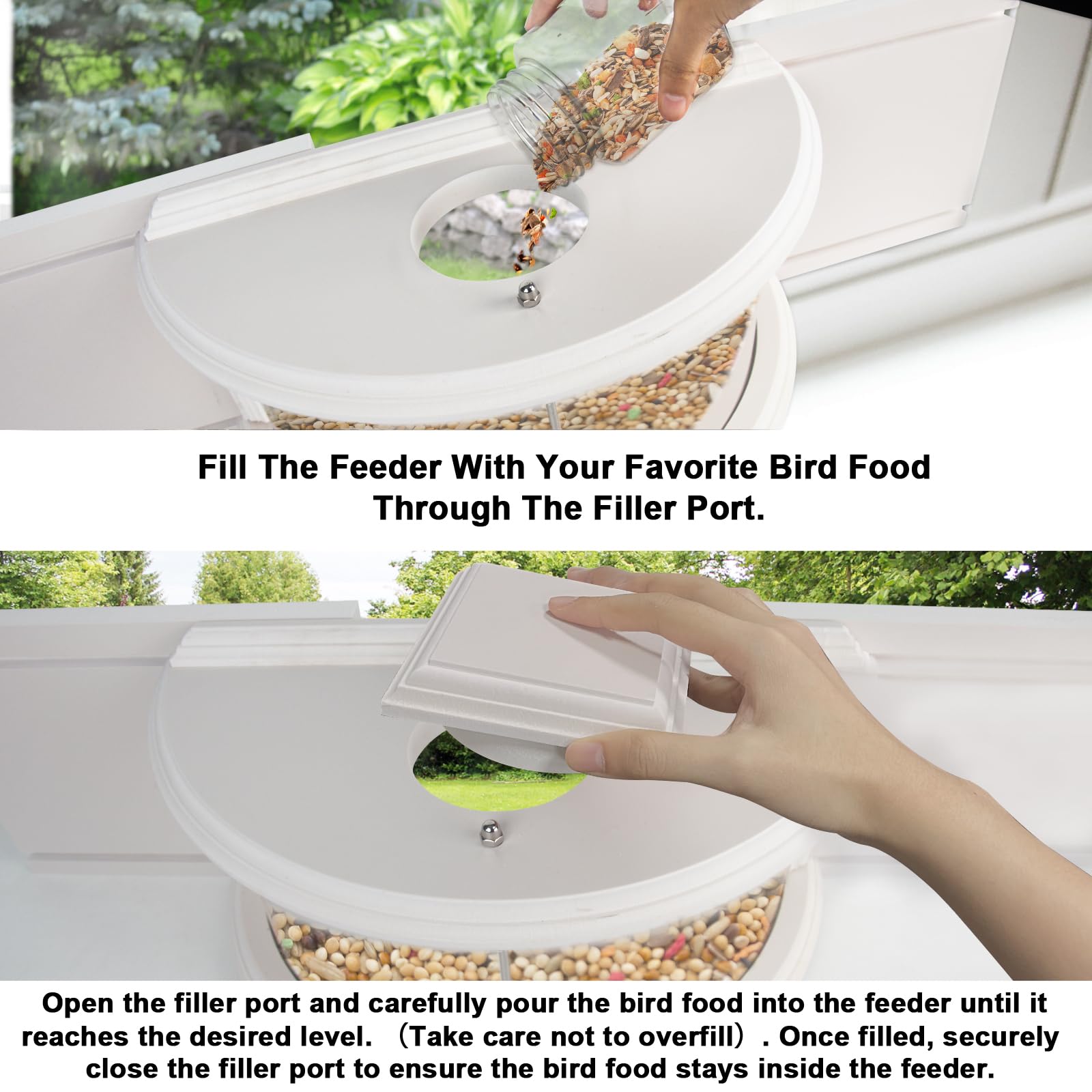 BAIAPEY Window Bird Feeder – 180° Clear View In-Window Bird Watching
