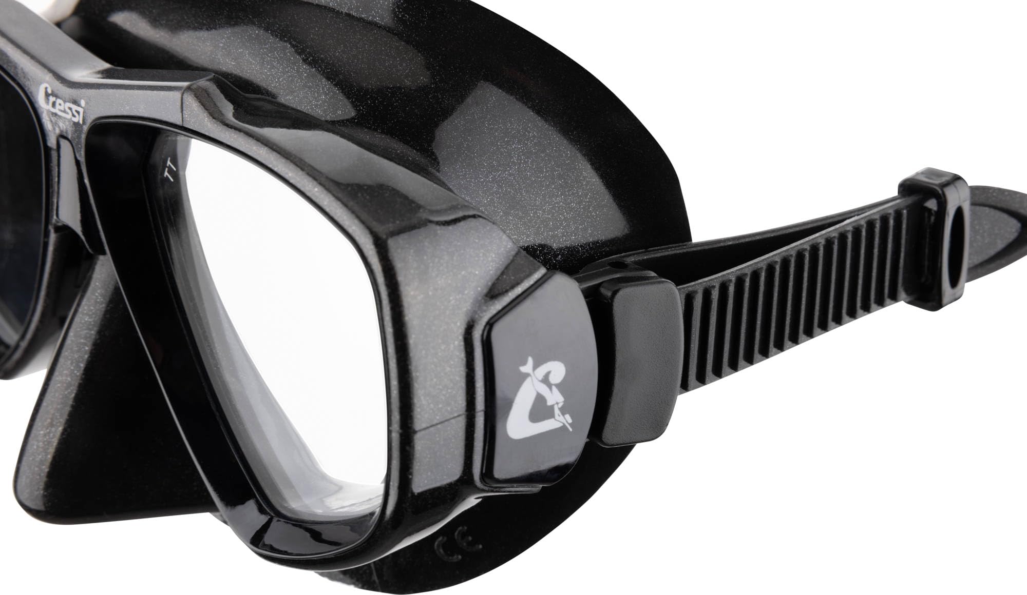 Cressi Big Eyes Diving Mask – UV Blue/Orange Lenses, Black Silicone