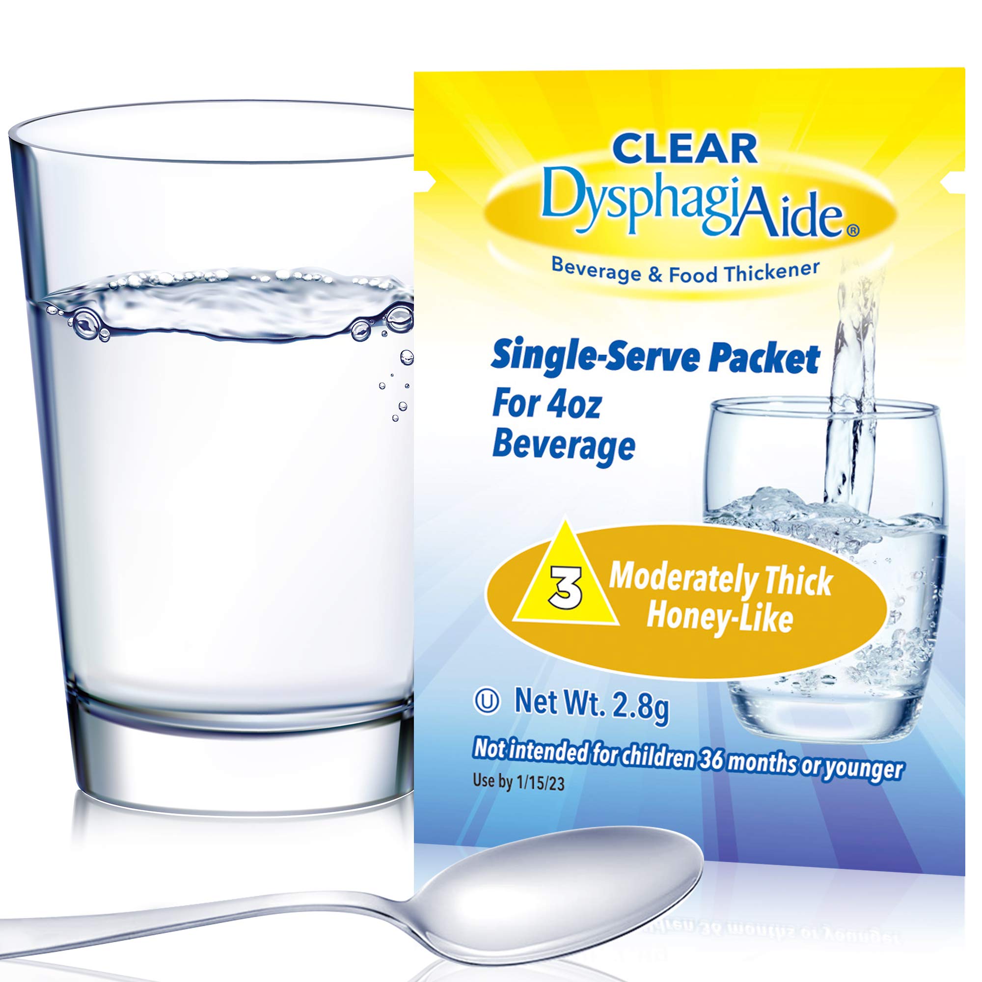 Clear DysphagiAide Level 3 Thickener - 20 Moderately Thick Sachets