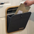 Mail Catcher Cage – Black Bamboo Frame No-Drill Parcel Holder
