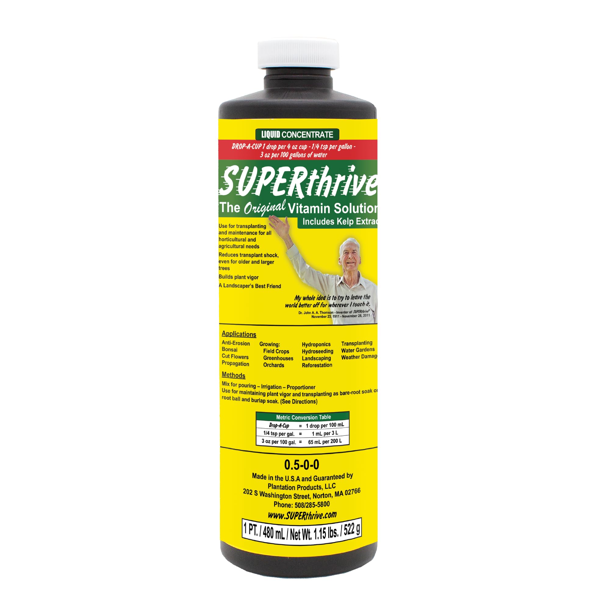 Superthrive Vitamin Solution – Organic Plant Nutrient Supplement, 1 Pint