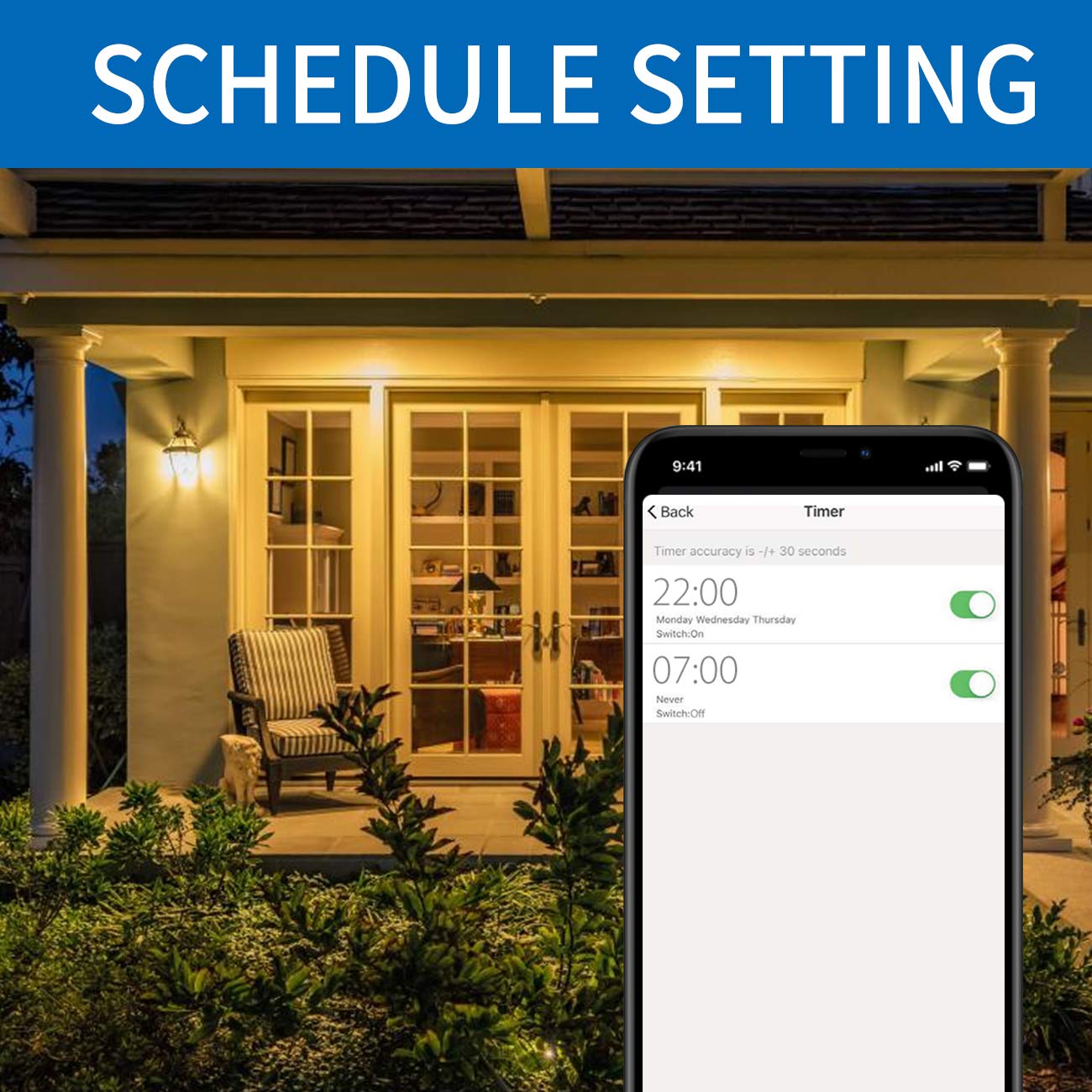 ANWIO Smart BR30 E27 LED Bulb | RGB Dimmable WiFi Light | 4 Pack