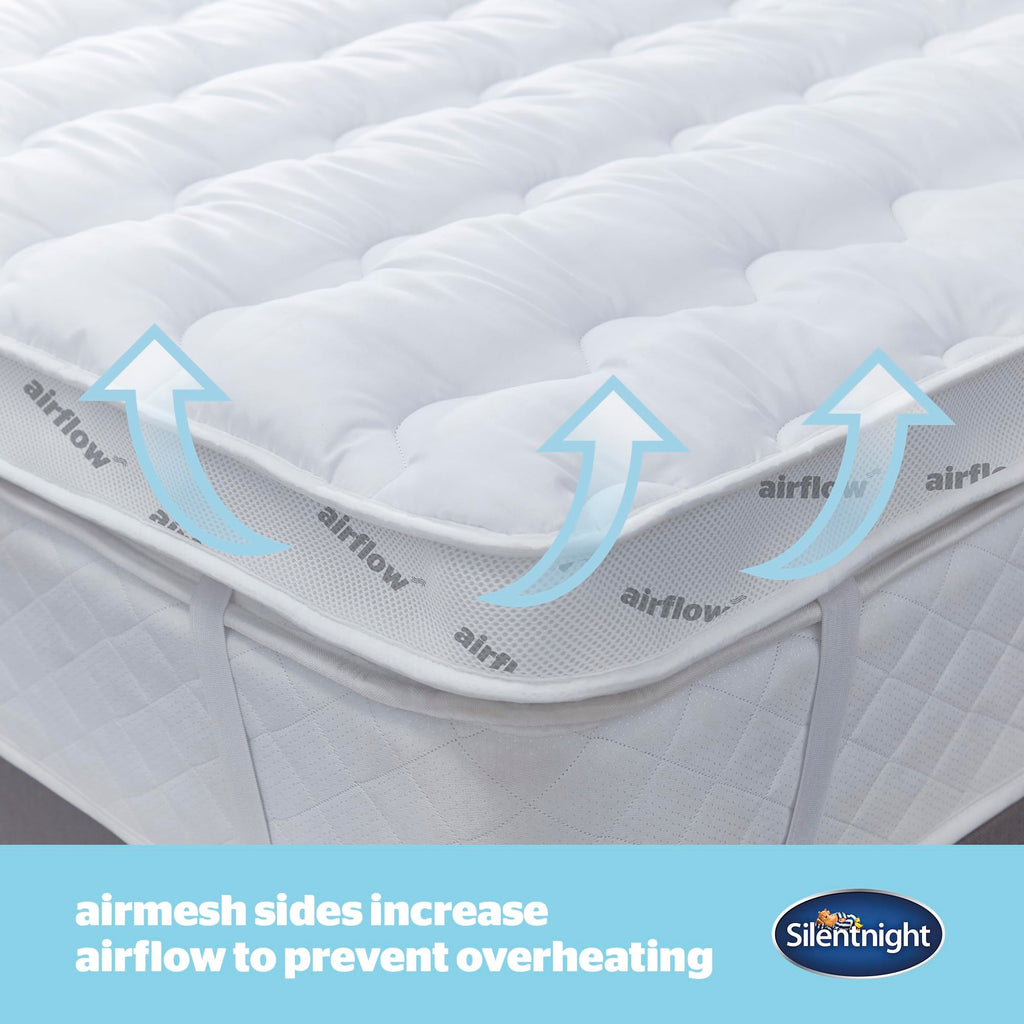 Silentnight Airflow 800 Mattress Topper – 8cm Thick Breathable Mesh