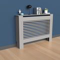 FATIVO Grey Radiator Cover – 92cm Tall Modern MDF Wood Heater Cabinet