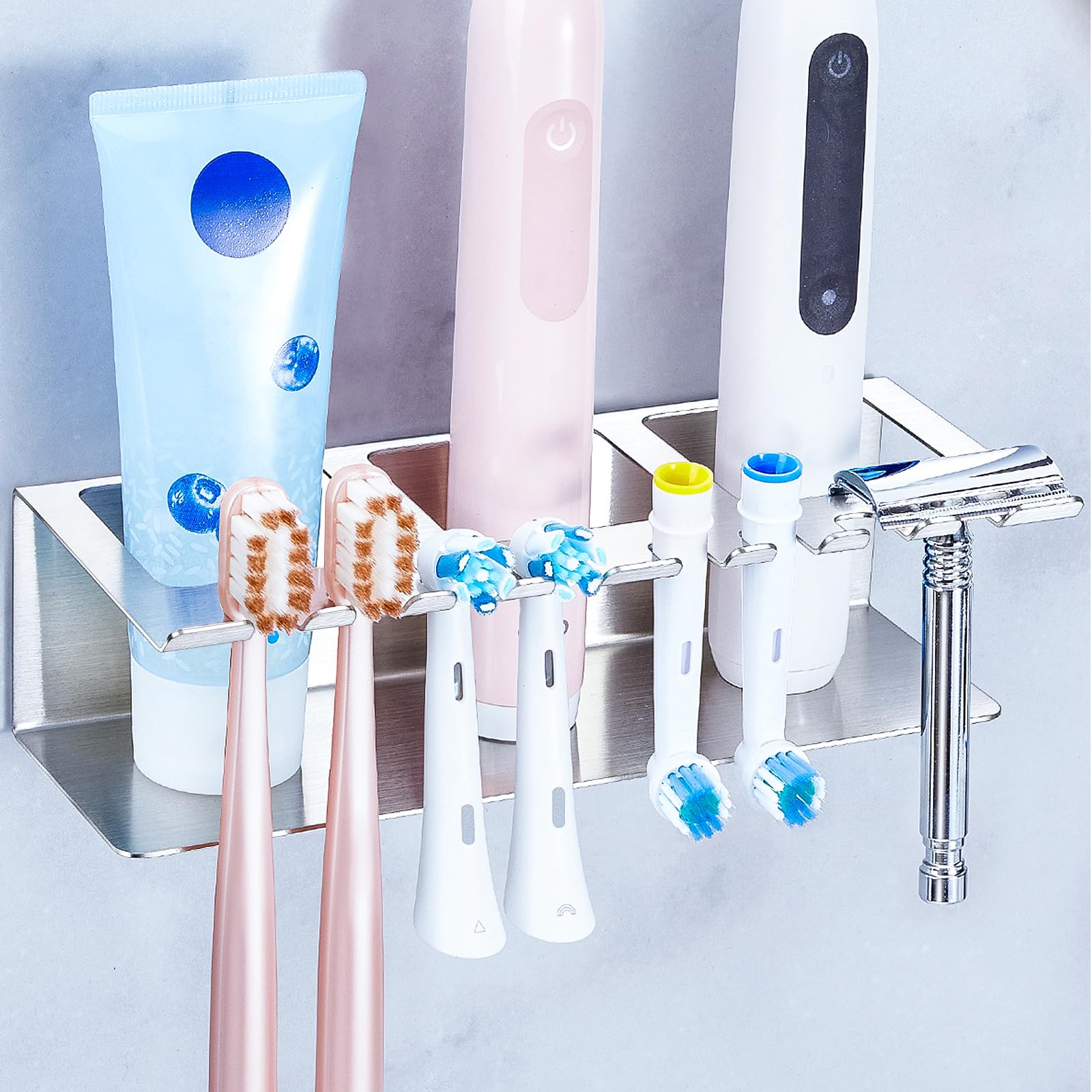 YAYINLI Stainless Steel Wall Mounted Electric Toothbrush Head Holder