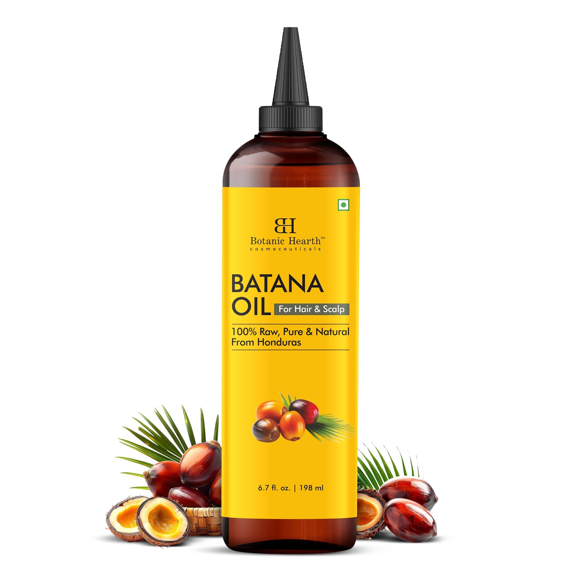 Botanic Hearth Batana Oil – 100% Raw Hair Growth & Scalp Care – 6.7 fl oz