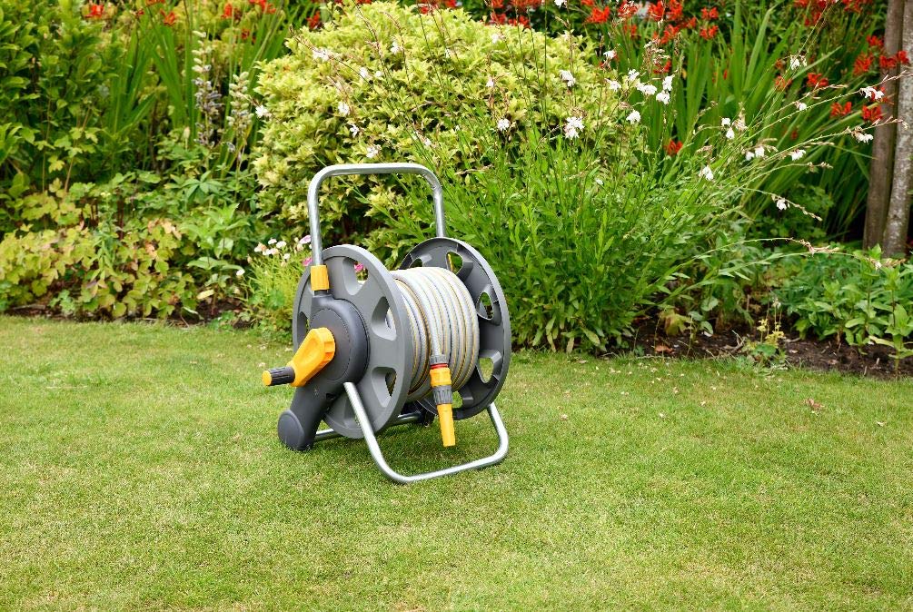 Hozelock 60m 2-in-1 Hose Reel – Wall Mounted or Free-Standing