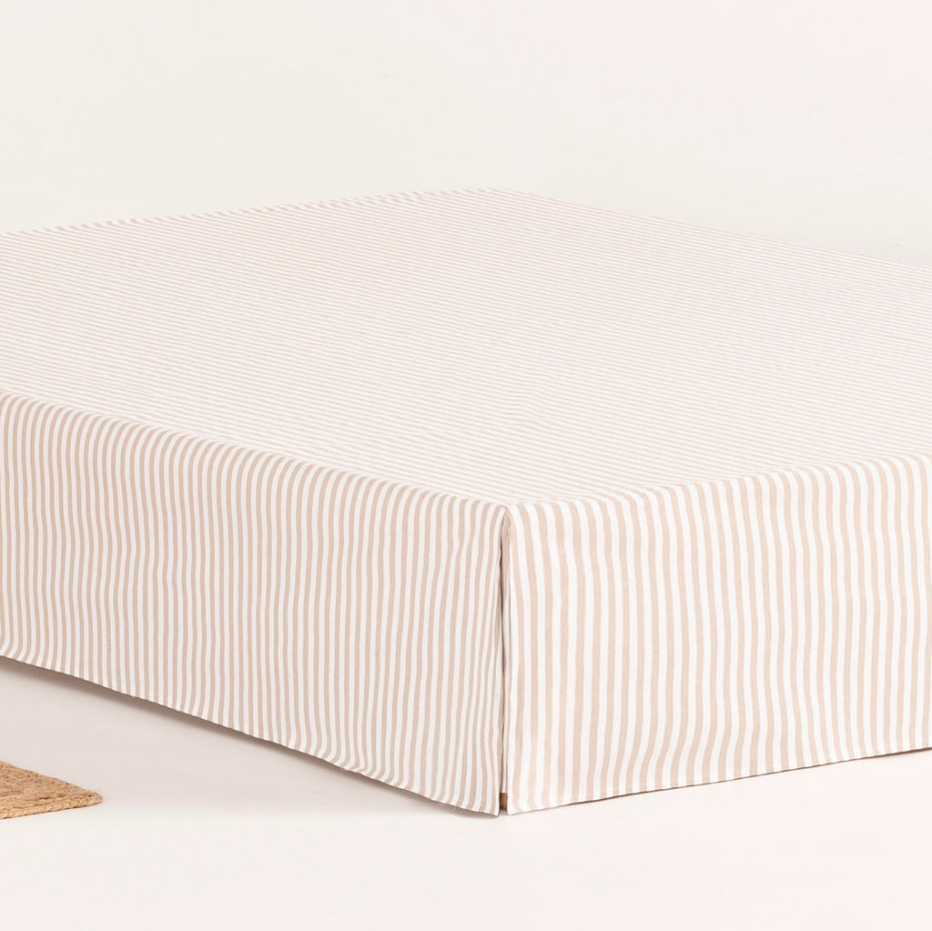 Bed Cover 180 x 190 / 200 cm Bed Base Cover 180 cm – Beige Stripes - image 4
