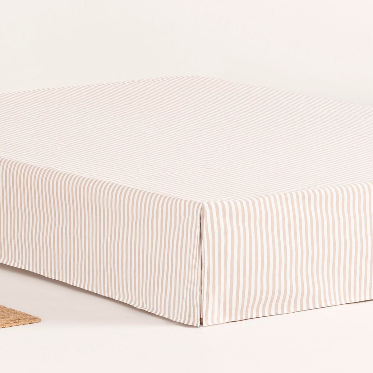 Bed Cover 180 x 190 / 200 cm Bed Base Cover 180 cm – Beige Stripes - image 4