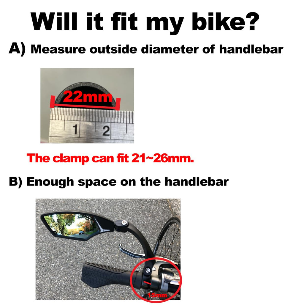 Hafny HD Bike Mirror – Blast-Resistant Glass for MTB & E-Bike (Right)