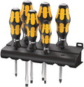 Wera Kraftform Chiseldriver Screwdriver Set & Rack, 6pc - Silver