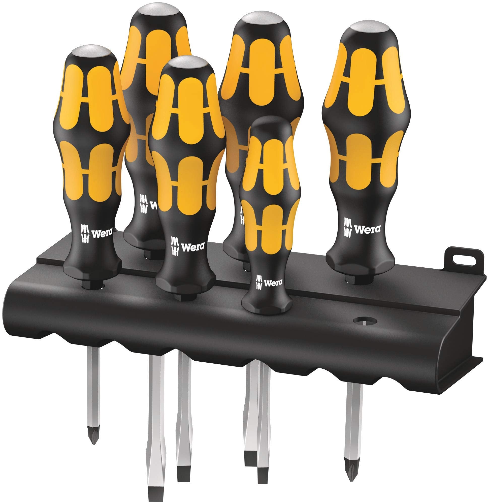 Wera Kraftform Chiseldriver Screwdriver Set & Rack, 6pc - Silver
