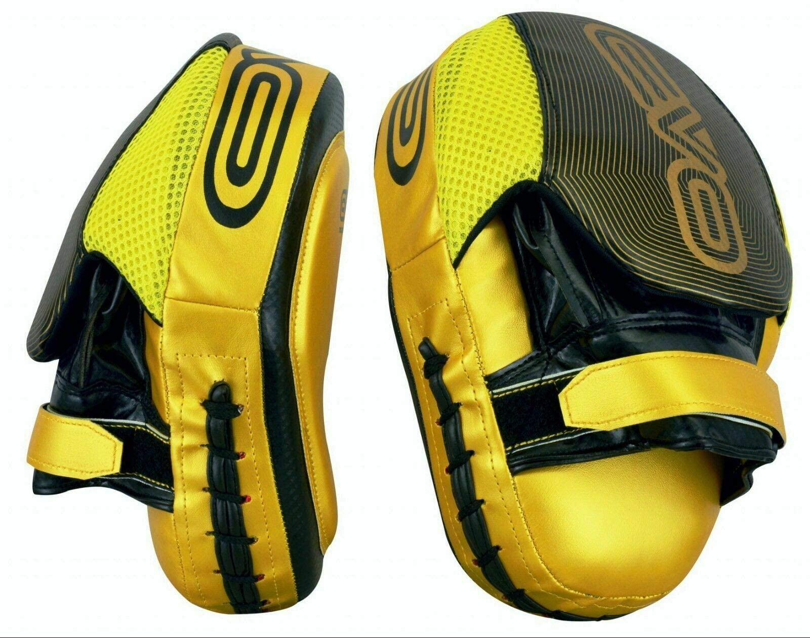 EVO Fitness Matte Boxing Gloves and Focus Pads Set - Maya Nubuck Leather