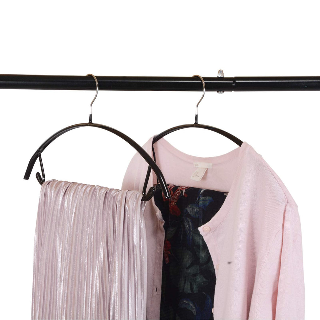 Voilamart Non-Slip Metal Coat Hangers - 30 Pack No Shoulder Bump Hanger