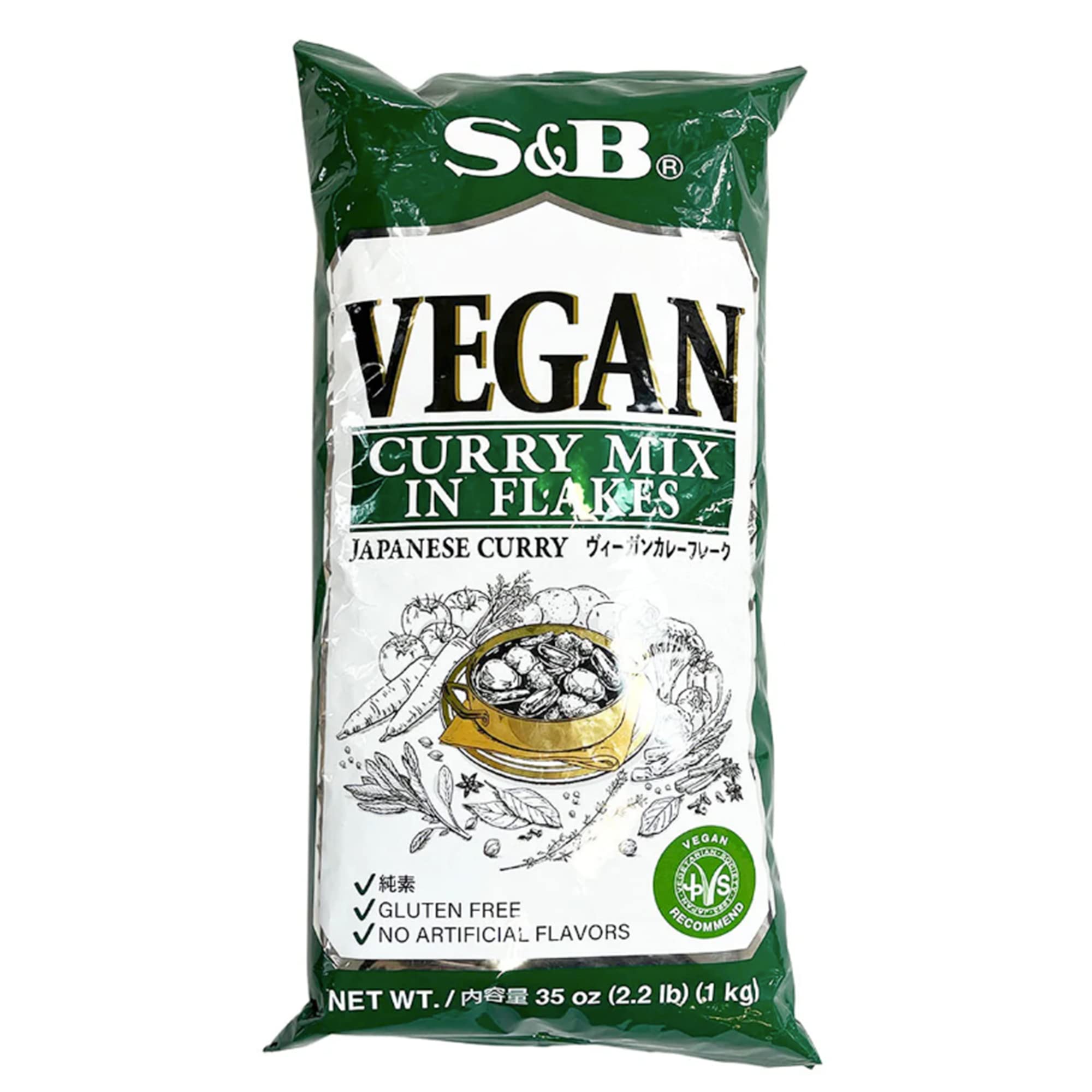 S&B Vegan Japanese Curry Mix Flakes – Gluten-Free Plant-Based Curry