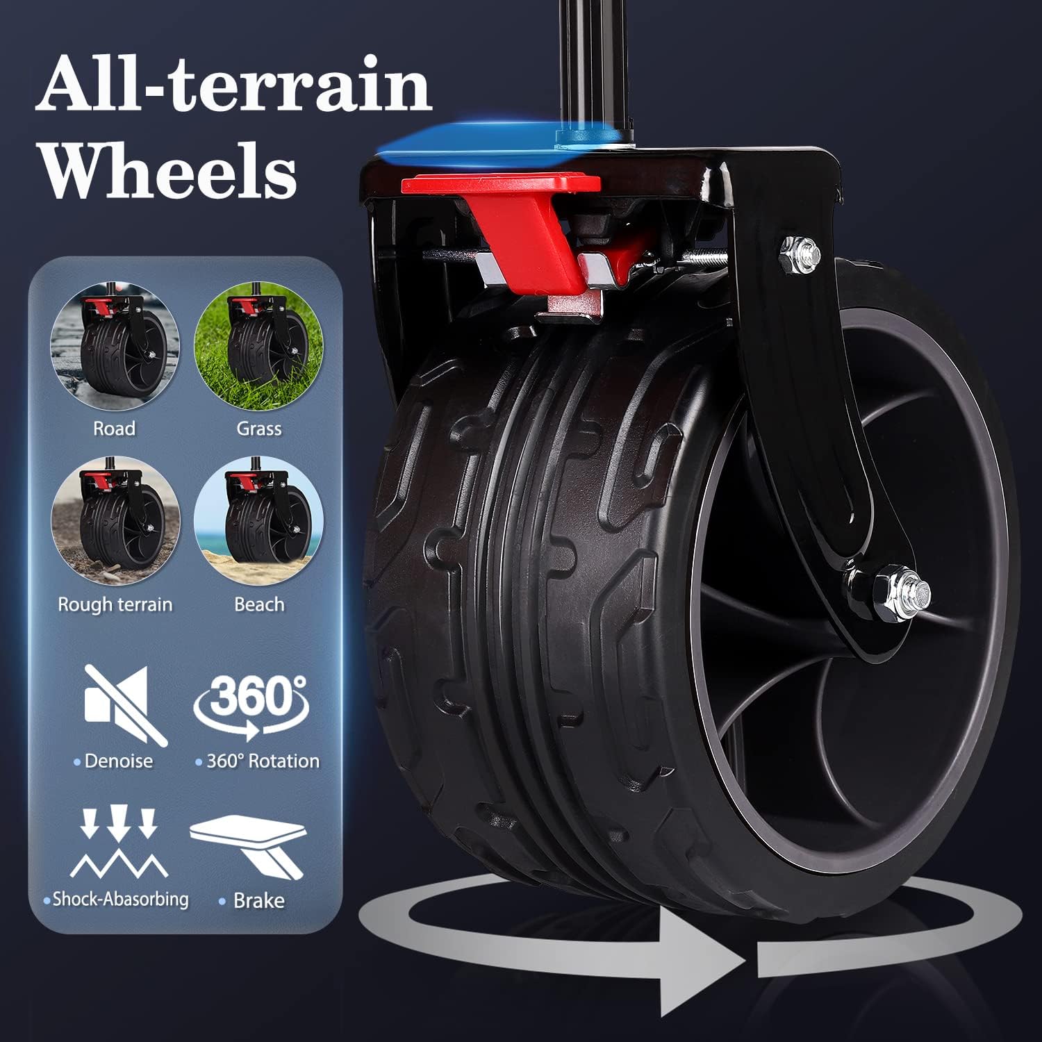 Sekey 200L Folding Festival Trolley | Heavy-Duty All-Terrain Beach Wagon