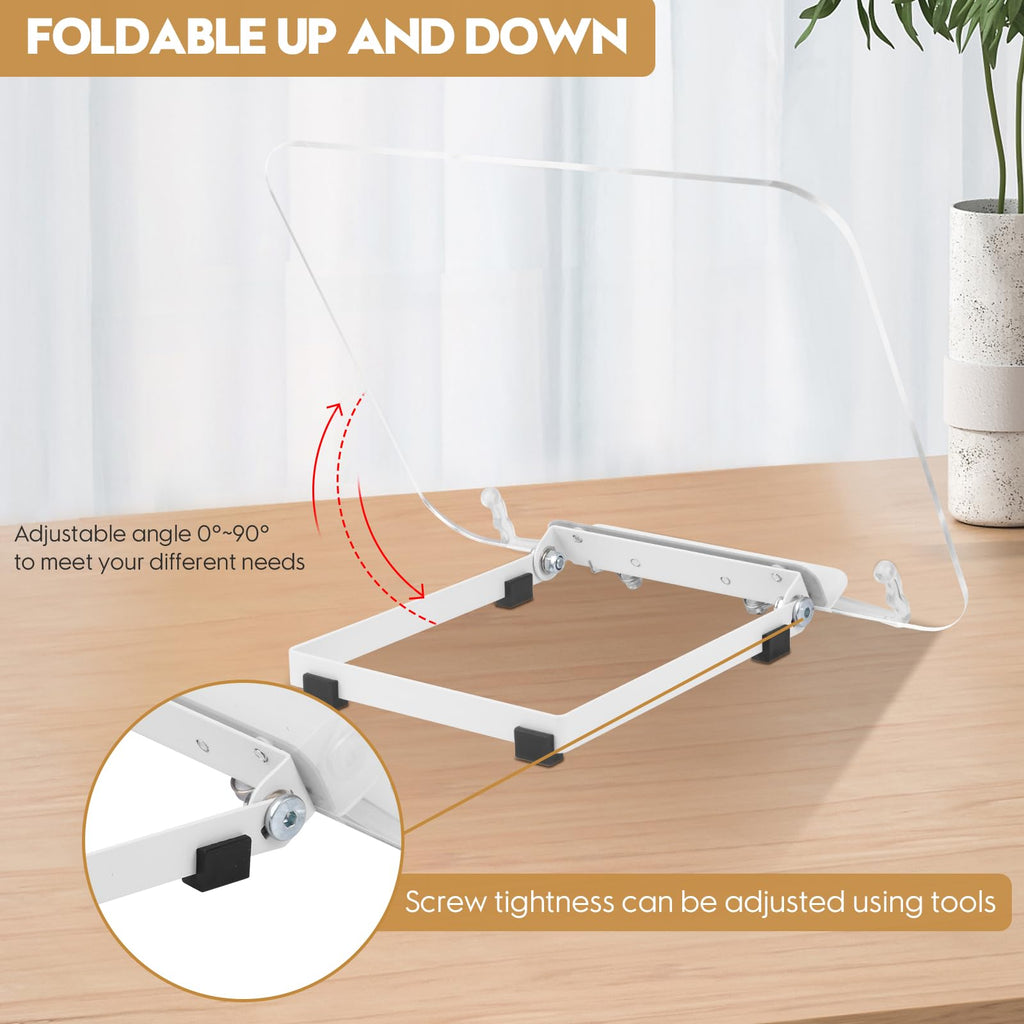 Acrykli Book Stand for Reading, MSDADA Adjustable Book Holder, Foldable Recipe Cook Book Stand for Kitchen - image 4