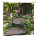 Jolof Store Garden Flower Shower Curtain | Waterproof Quick-Dry Polyester