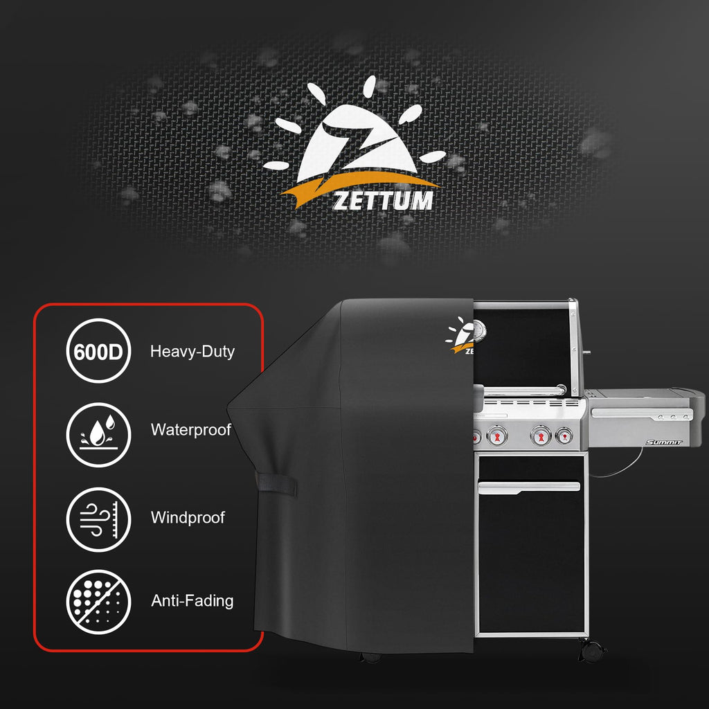 Zettum 208cm BBQ Grill Cover | Waterproof 600D Oxford for Weber 600 Series