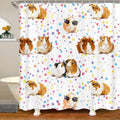 Loussiesd Guinea Pig Shower Curtain | Waterproof Polyester Bathroom Decor