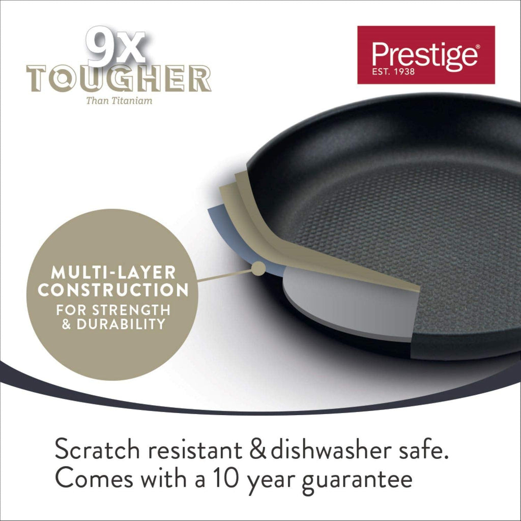 Prestige 9x Tougher 3 Piece Saucepan Set | Non-Stick Induction Cookware