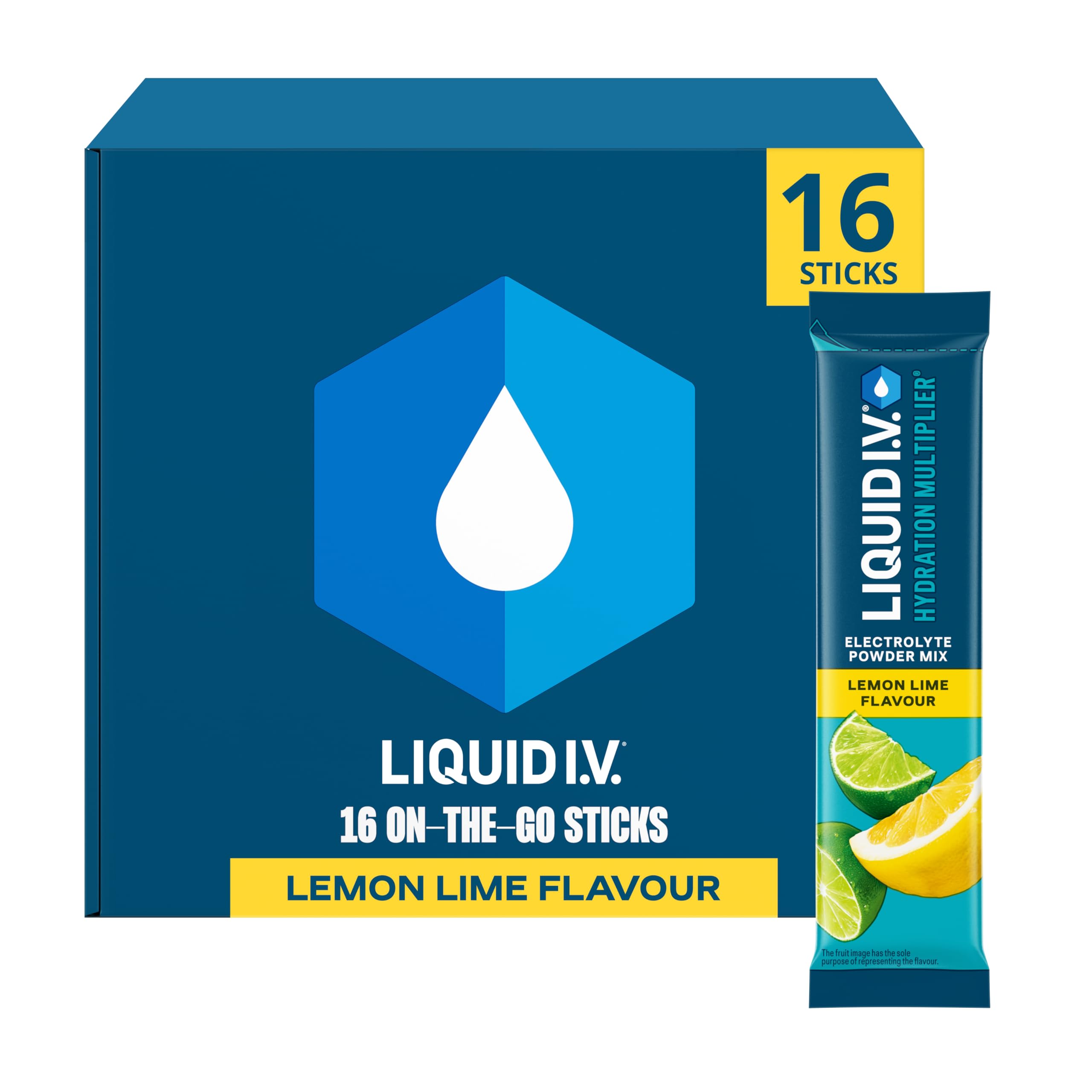Liquid I.V. Hydration Electrolyte Powder Mix - Lemon Lime (16 Sticks)