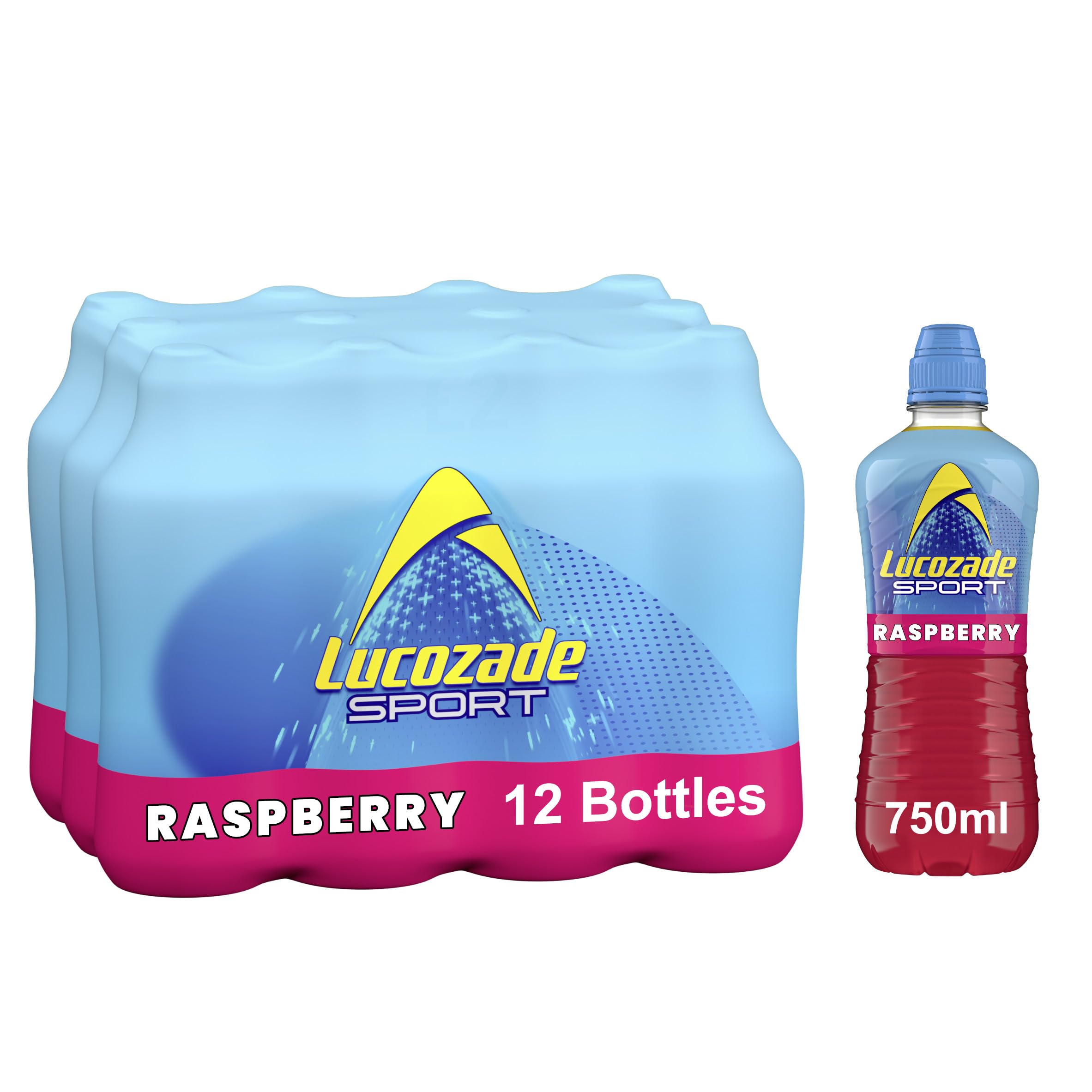 Lucozade Sport Raspberry Isotonic Drink with Electrolytes - 12x750ml