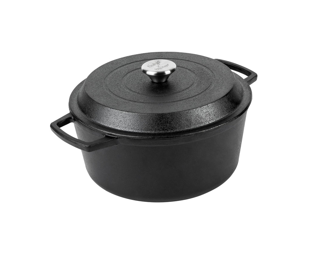 Prestige x Nadiya Cast Iron Casserole Dish | 4.5L Dutch Oven - Black