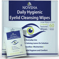NOVEHA Eyelid & Lash Wipes – 60ct Hypoallergenic Blepharitis Cleanser