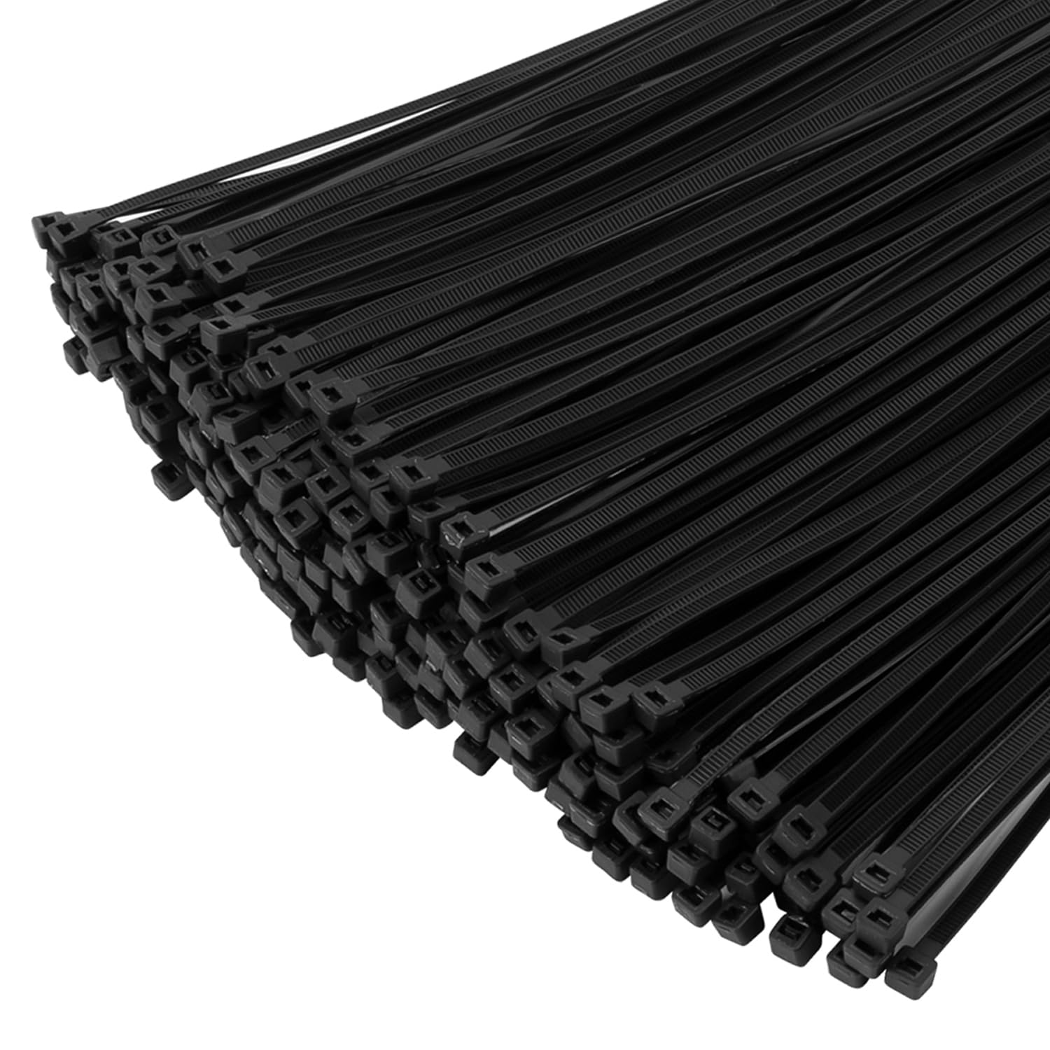 XINGO Black Nylon Cable Ties | 300mm x 4.8mm UV Resistant | 1000 Pack