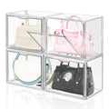 Jolof Store Clear Acrylic Handbag Organizer – 4 Pack Stackable Storage