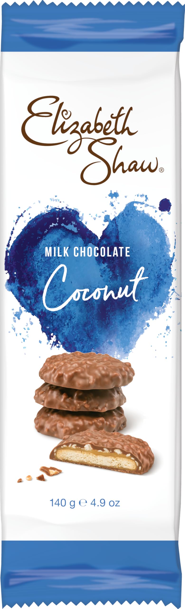 Elizabeth Shaw Coconut & Hazelnut Milk Chocolate Biscuits (10 x 140g)