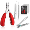 6-in-1 Pedicure Set – Stainless Steel Thick Toenail Clippers