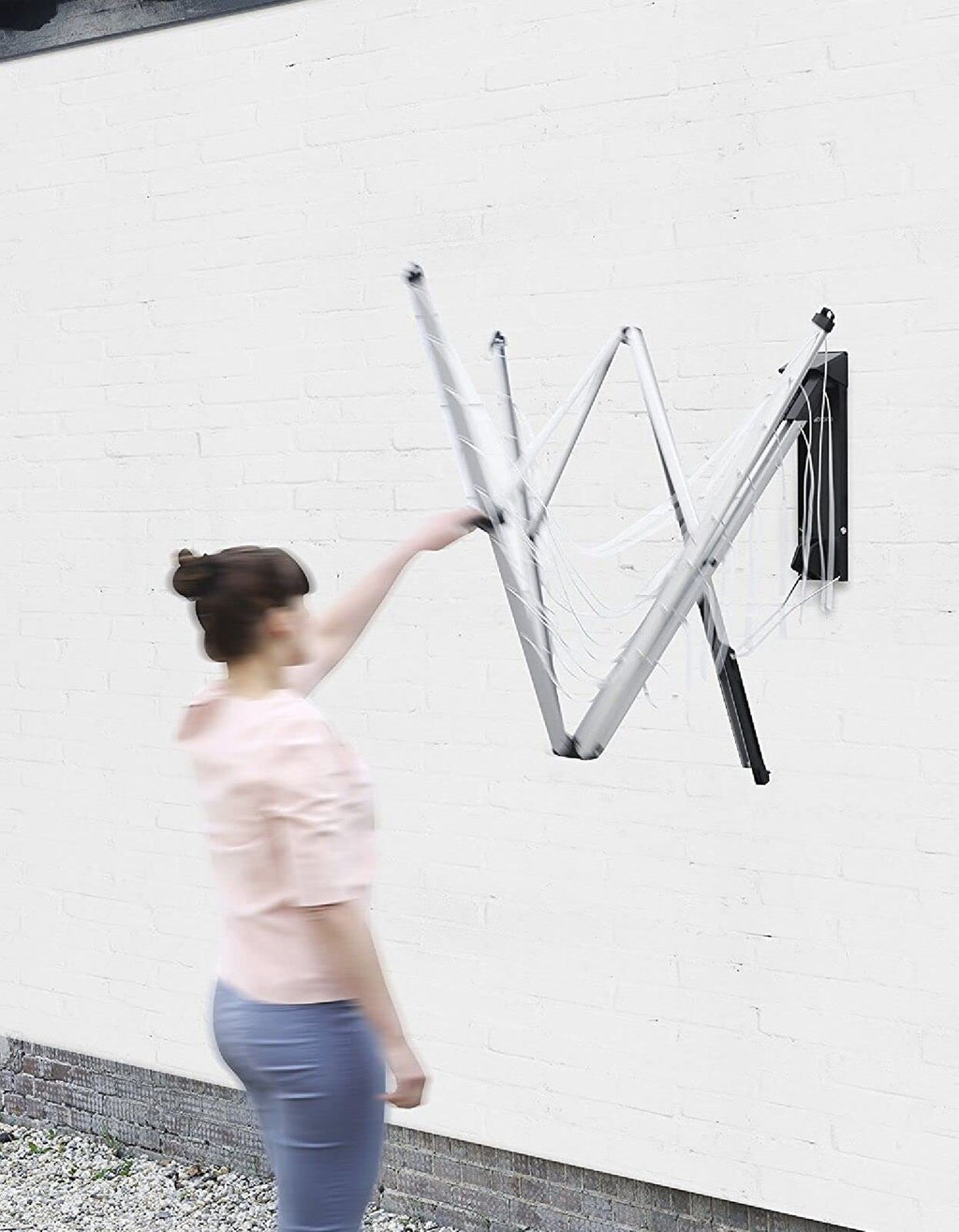 Brabantia WallFix 24m Retractable Wall-Mounted Clothes Airer - Silver