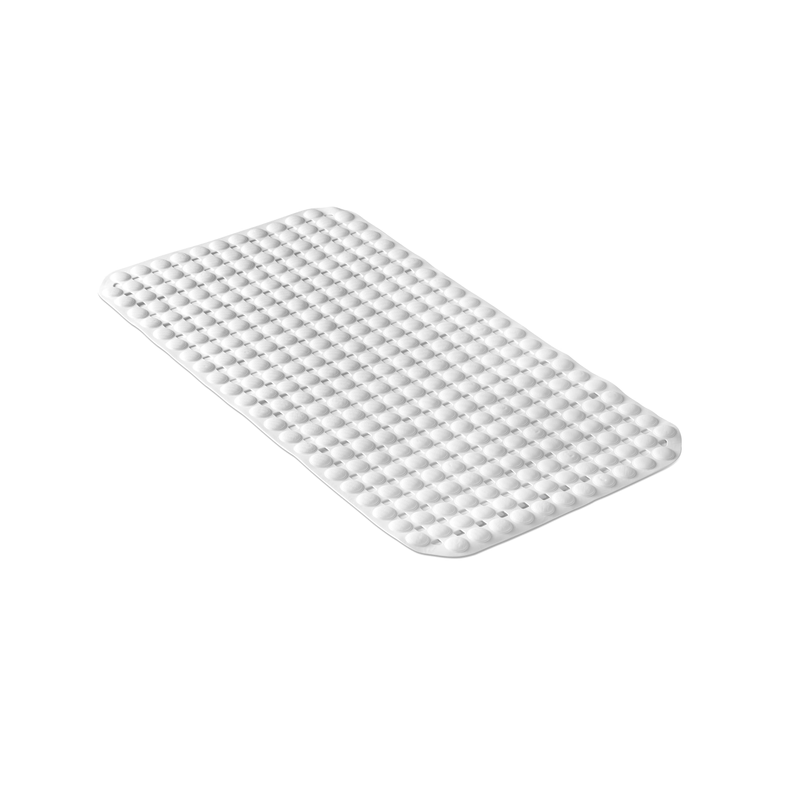 Tatay Non-Slip Bath Mat - Recycled TPE with Suction Cups - White