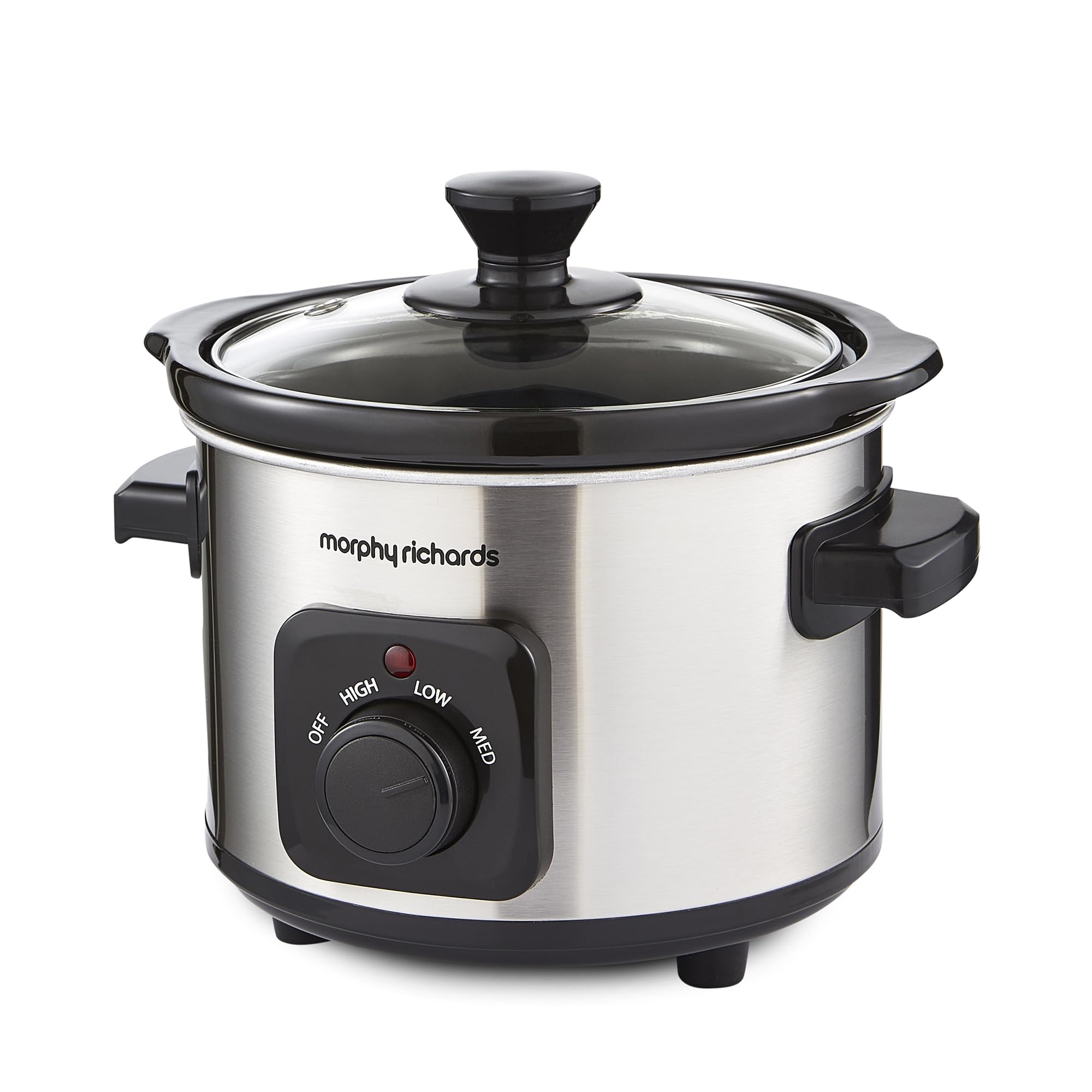 Morphy Richards 460300 Slow Cooker | 1.5L Ceramic & Brushed Steel