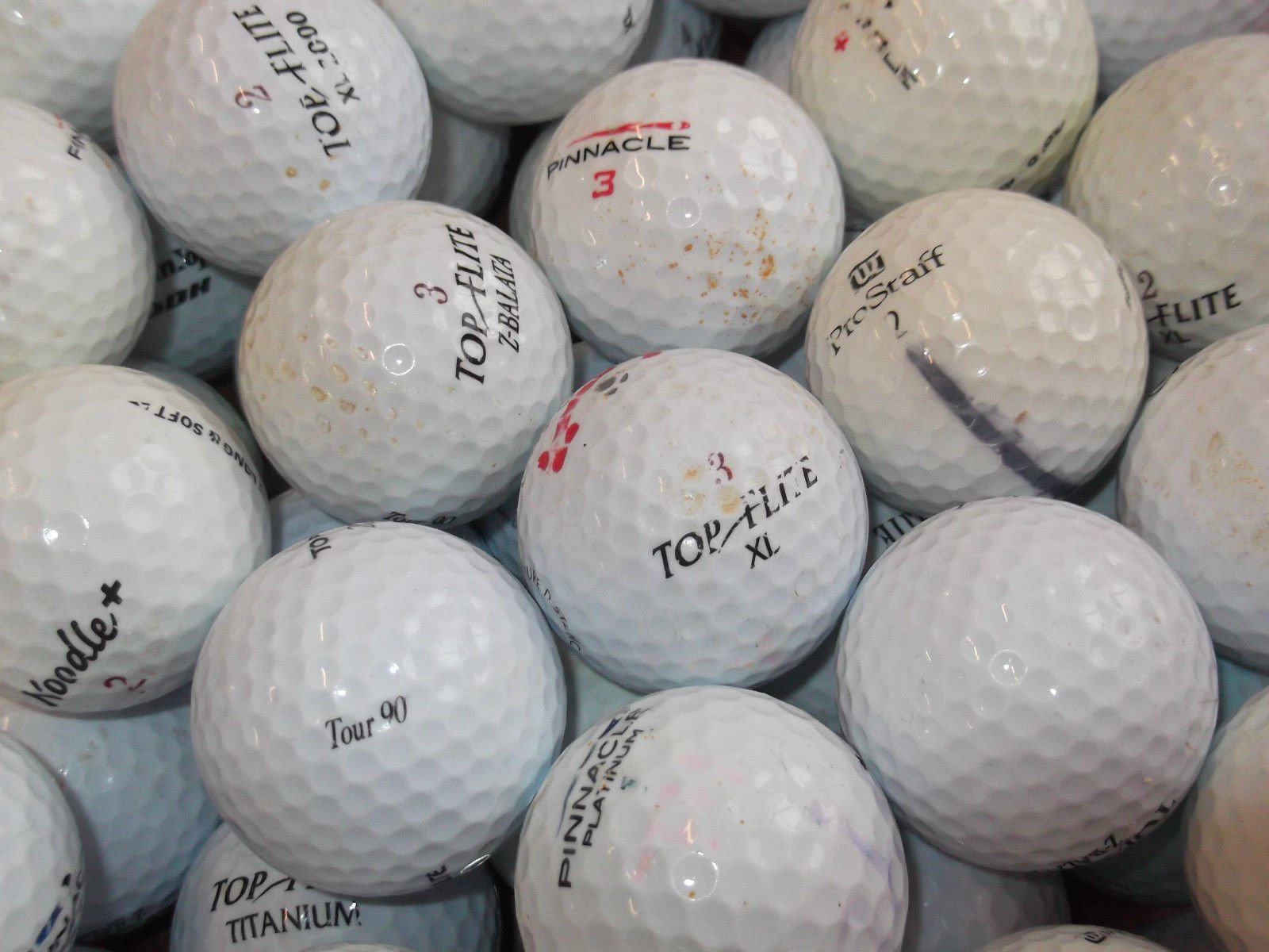 Jolof Store 100 Mixed Lake Golf Balls – Grade 2 Recycled Used Balls