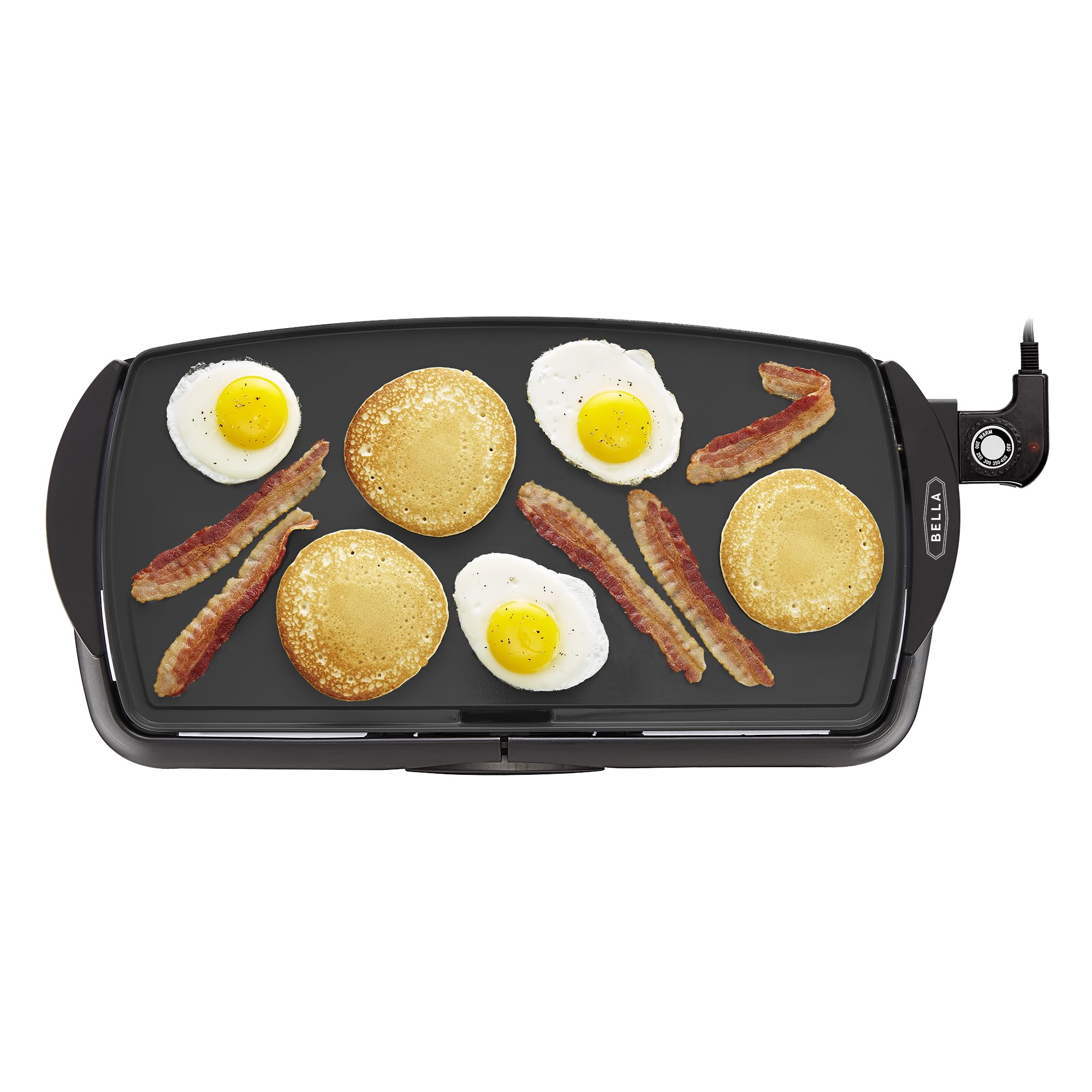 Bella Electric Griddle | Copper Ceramic Non-Stick Surface, 10.5 x 20 in