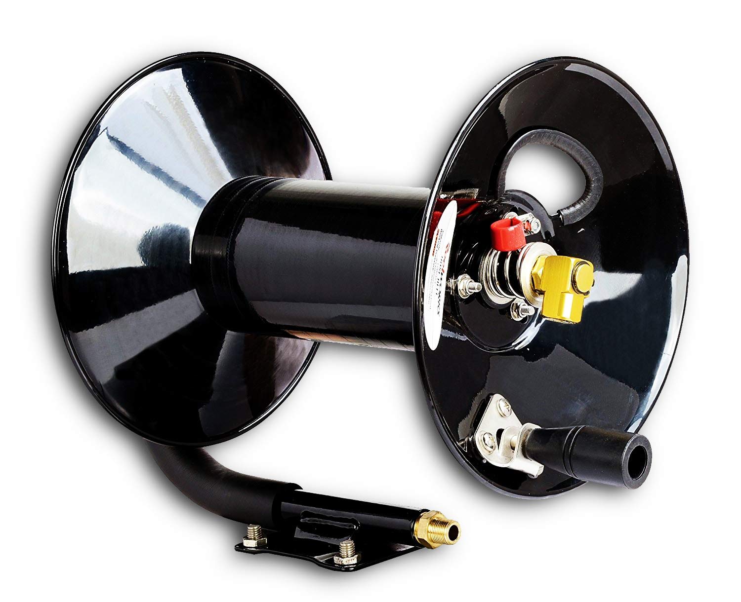 ReelWorks Hand Crank Air Hose Reel | 3/8" x 100' Heavy Duty Steel