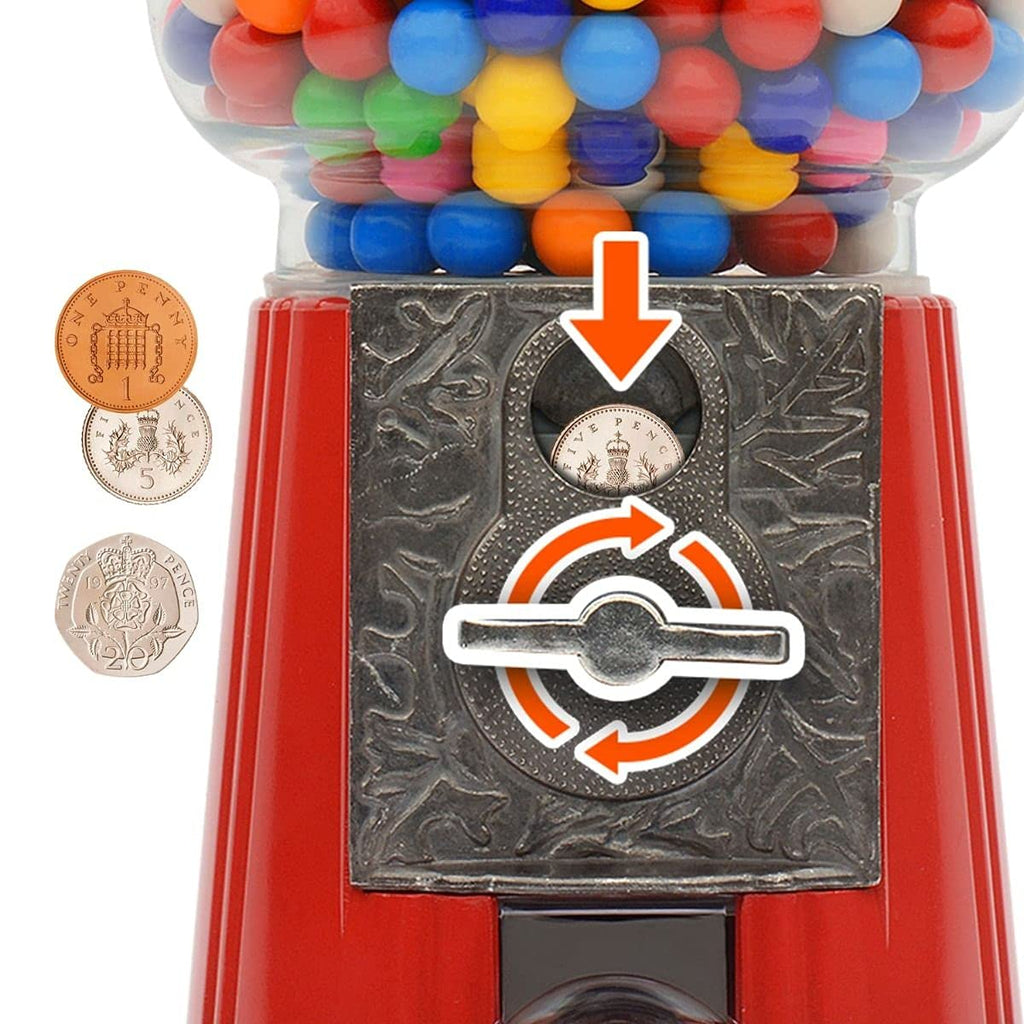 CKB LTD Large Retro Gumball Machine – Metal Sweet Dispenser & Coin Bank
