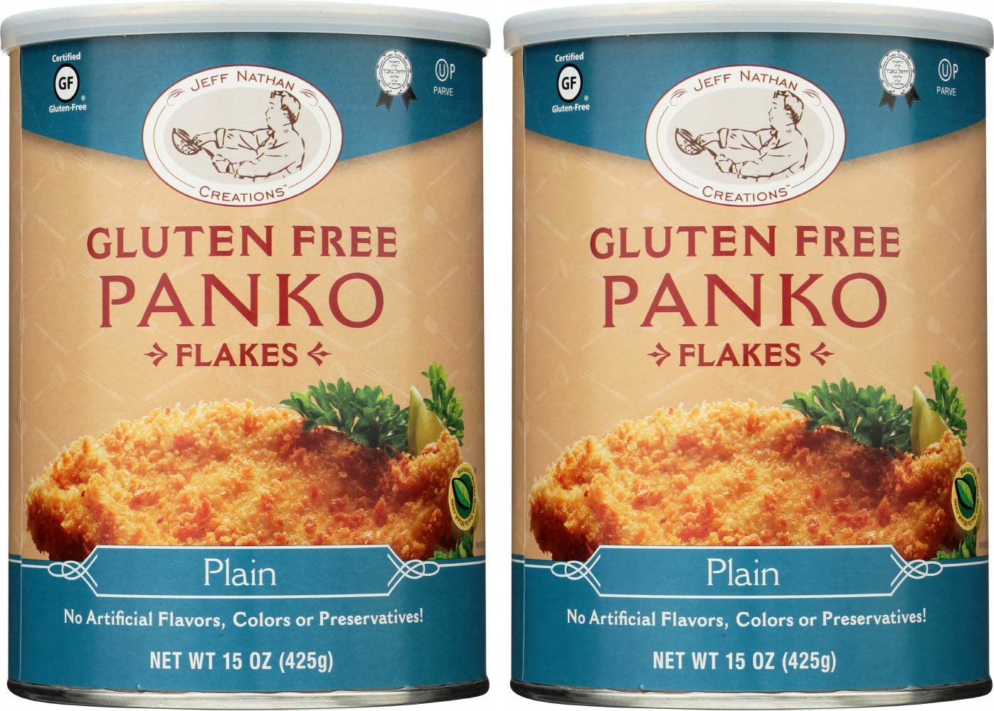 Jeff Nathan Gluten Free Panko Breadcrumbs – Plain, 425g (Pack of 2)