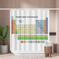 Jolof Store Periodic Table Shower Curtain – Waterproof Polyester Fabric
