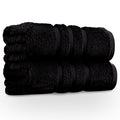 GC Gaveno Cavailia 100% Egyptian Cotton Jumbo Bath Sheets - 2 Pack, Black