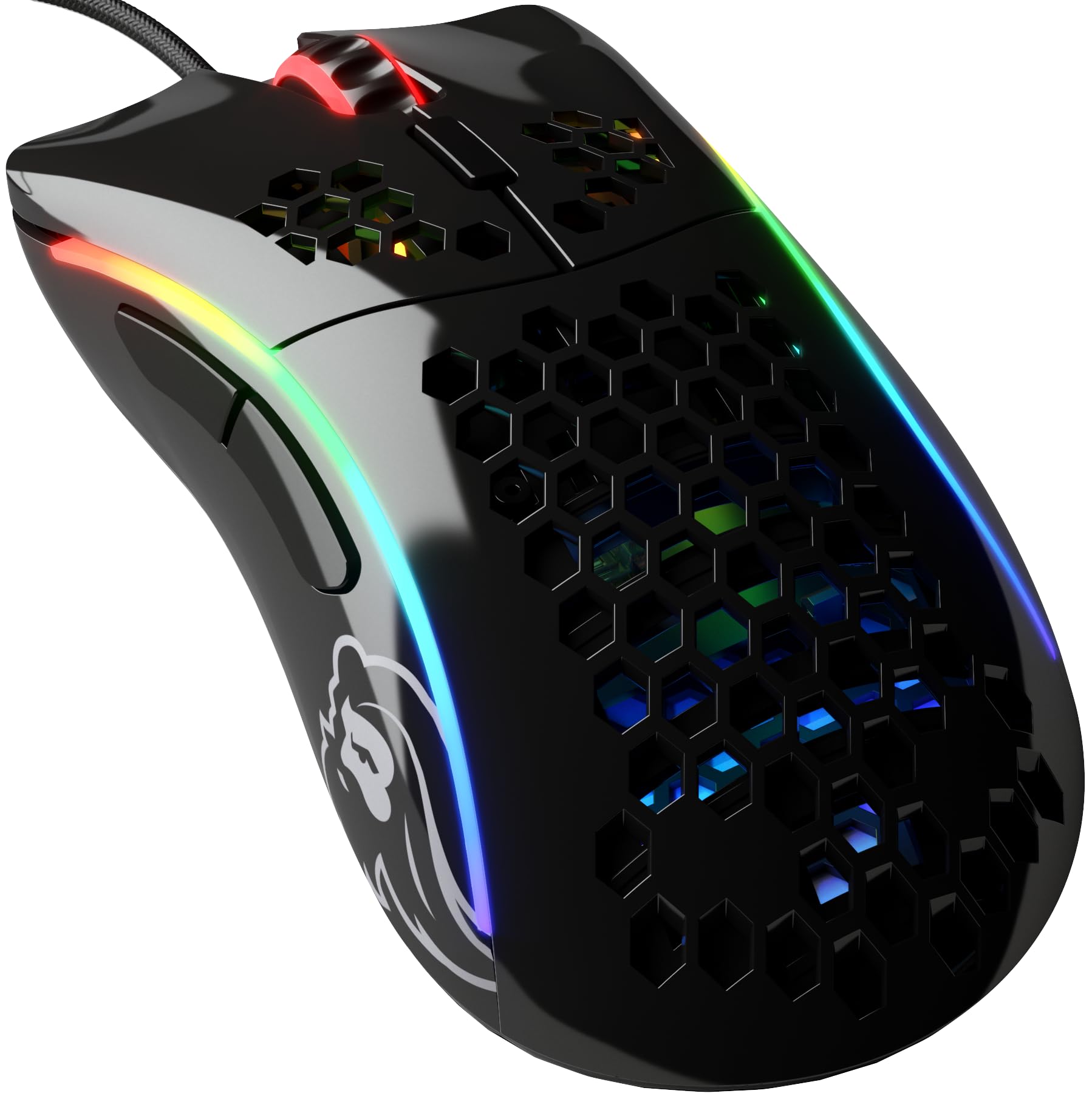 Glorious Model D- Small Wired Gaming Mouse | 61g Honeycomb Glossy Black