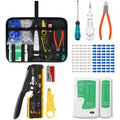 SGILE RJ45 Pass Through Crimping Tool Kit for Cat5 Cat6 Cat7 Ethernet