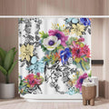 Woutay Floral Shower Curtain | Waterproof Mold Resistant Polyester 180x180cm