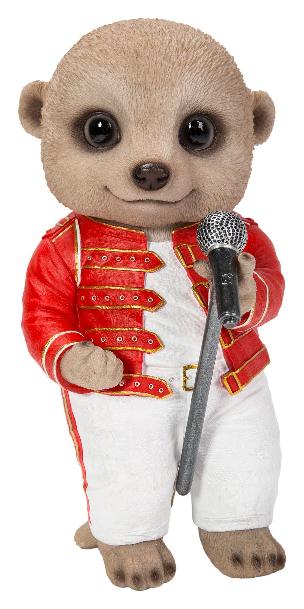 Vivid Arts Rocker Baby Meerkat Garden Ornament | Durable Resin Figurine
